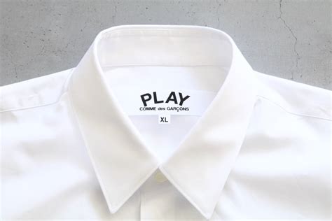 Play Comme Des Garcons プレイ コム デ ギャルソン L S Shirt White Az B002 051