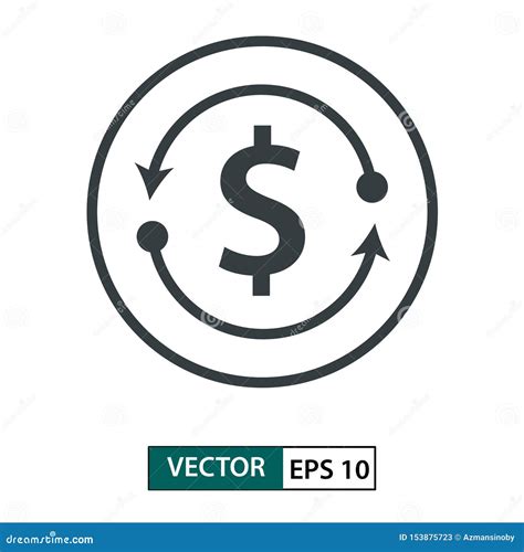 Vector Del Icono Del Dinero L Nea Estilo Aislado En Blanco Ilustraci N