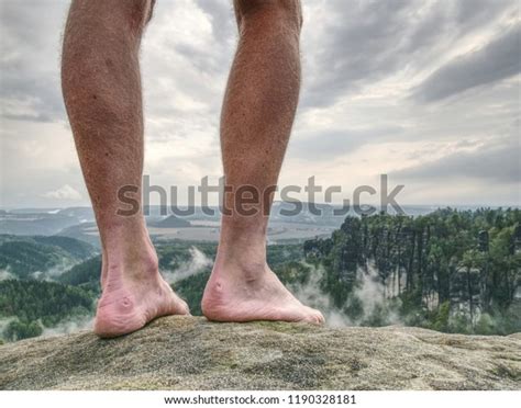 Naked Male Legs On Peak Sandstone Stock Photo 1190328181 Shutterstock