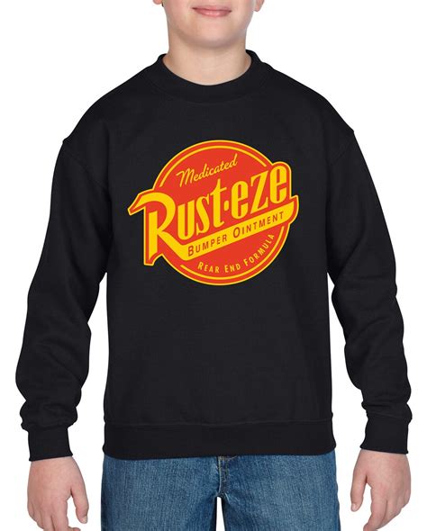 Disney Pixar Cars Rust-eze Logo Children's Unisex Black Sweatshirt - Etsy