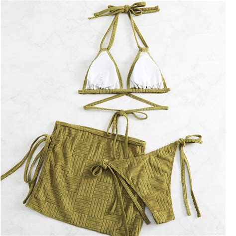 Bkn Set Bikini M N Xanh C M V I V N B Ng K M Ch N V Y Bikini More Bikini Xu T Kh U