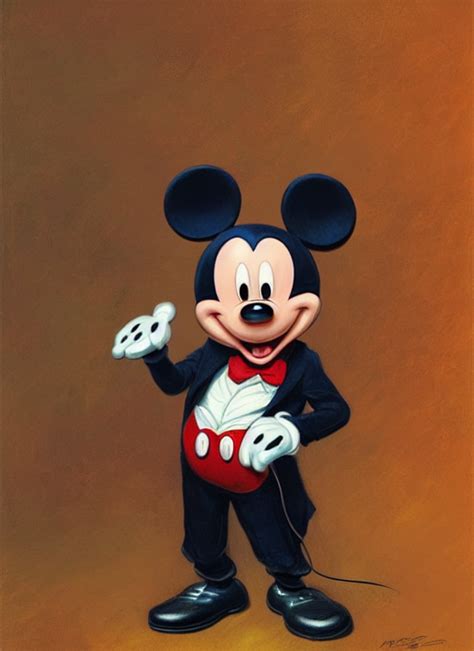 KREA AI Mickey Mouse As President Donald Trump Digital Ar