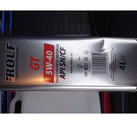 Отзывы о моторном масле Rolf GT 5W-40, SN/CF, 4 л 322229. Читать 67 ...