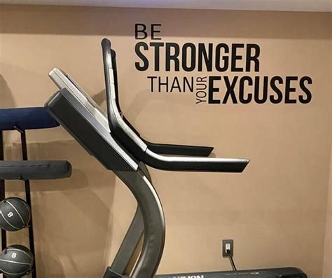 Be Stronger Than Your Excuses Gym Wall Decal Fitness Decor Ideas Gym