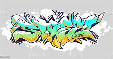 Street Graffiti Lettering Vector Art Stock Illustration Download