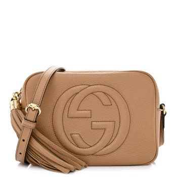 Gucci Pebbled Calfskin Small Soho Disco Bag Camelia Fashionphile