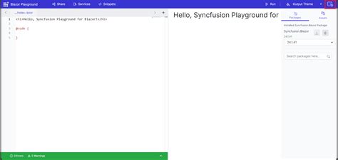 Overview Of Blazor Playground Syncfusion