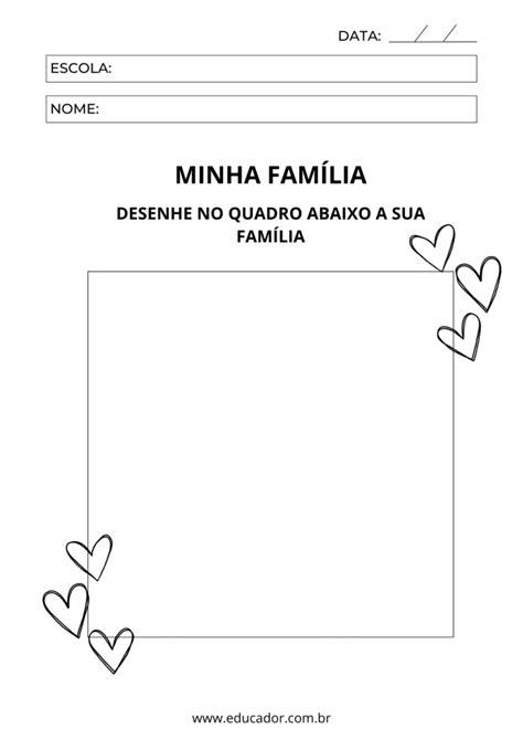 Atividades Sobre Fam Lia Para Educa O Infantil Educador