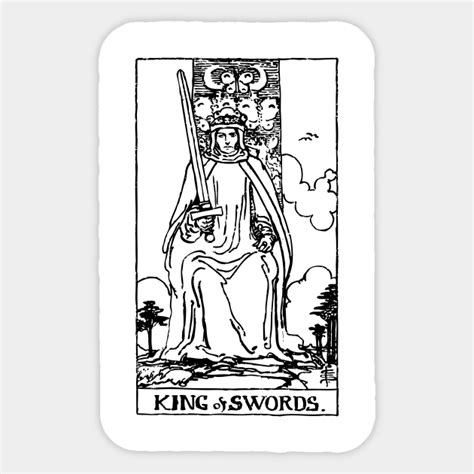 Tarot Cards King Of Swords Tarot Card King Of Swords Sticker