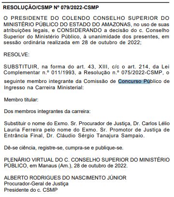 Concurso MP AM Promotor Veja Resultado Da Discursiva