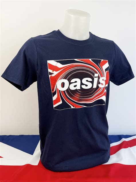 T-Shirt Oasis Union Jack logo [Blue] – Oasis Fans Club