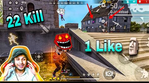 22 Kill Solo Vs Squad And Me Lol 😂 Br Rank Full Gameplay Garena Free