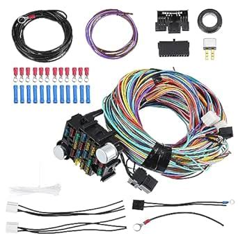 Amazon Uxcell 1 Set Universal 21 Circuit Wiring Harness Kit With