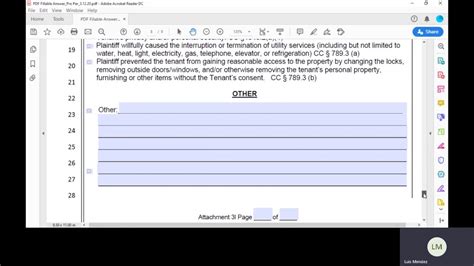Eviction Defense How To Complete Your Unlawful Detainer Answer Youtube