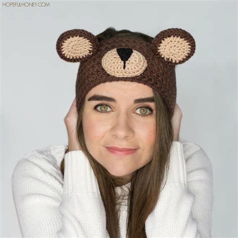 Teddy Bear Crochet Headband | AllFreeCrochet.com