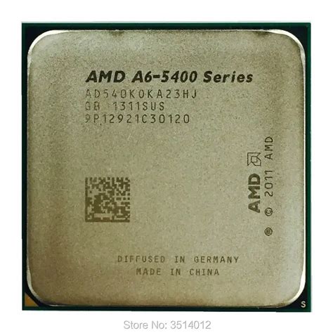 AMD A6 Series A6 5400 A6 5400B A6 5400K 3.6 GHz 듀얼 코어 CPU 프로세서 ...