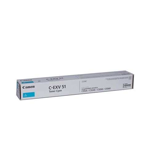Canon C-EXV 51 Cyan Original Toner Cartridge, C-EXV51C