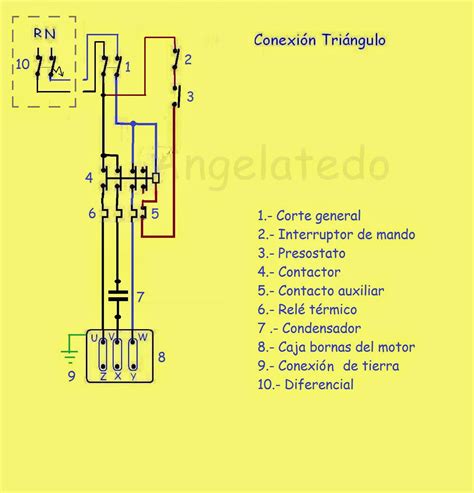 Esquemas Conexionado De Motor Trifásico Con Presostato Y Condensador