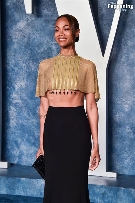 Zoe Saldana Flashes Her Nude Tits At The 2023 Vanity Fair Oscar Party 17 Photos Thefappening