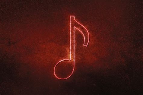 Premium Photo | Eighth note symbol, music background, red symbol