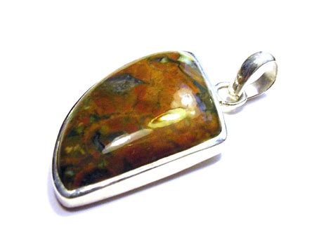 Gorgeous Large Sterling Silver Rhyolite Pendant F Ebay