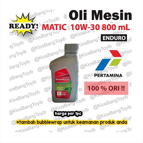 Jual Oli Mesin Motor Matic Pertamina ENDURO MATIC 10W 30 100 ORI