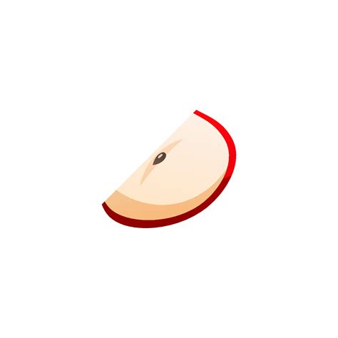 Apple Slice vector, apple flat design art isolated. 24086341 Vector Art ...