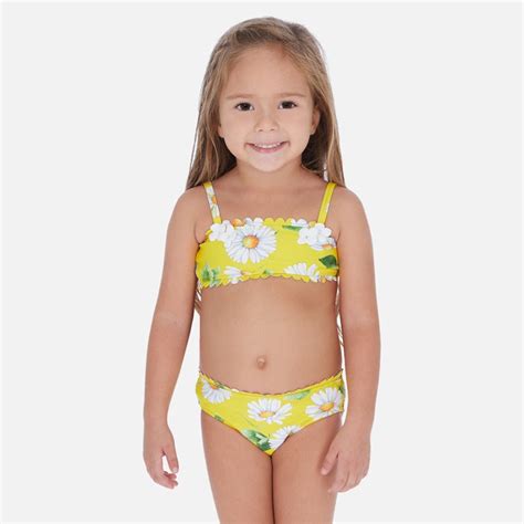 Mayoral Yazlık Kız Çiçekli Bikini Sarı Bebekhouse da
