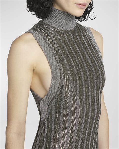 Tom Ford Lurex Ribbed Knit Mini Dress Neiman Marcus