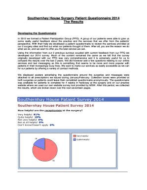 Fillable Online Southernhayhousesurgery Co Developing The Questionnaire