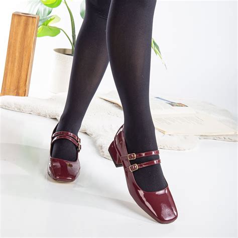 Mary Jane Shoes Cherry Red May Janes Burgundy Mary Janes Dark Red Mary Janes Red Patent Mary