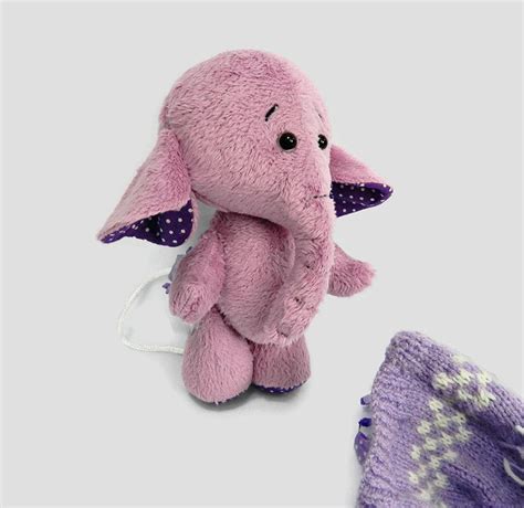 Cute Lilac Elephant Plush Toy for Nursery Decor