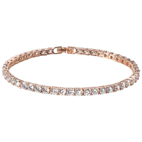 Sidedeal Hakol 18k Gold Plated Cubic Zirconia Classic Tennis Bracelet