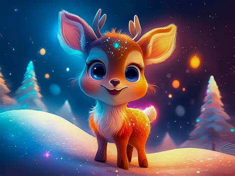 animal baby reindeer cartoon  stock photo public domain pictures