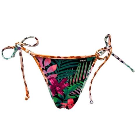 Flora Fauna Brazilian Tie Sides Bikini Bottom Micro Gigi