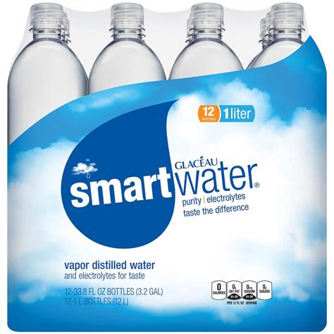 Glaceau Smartwater 1 L Bottles 15 Pk Sports Drinking