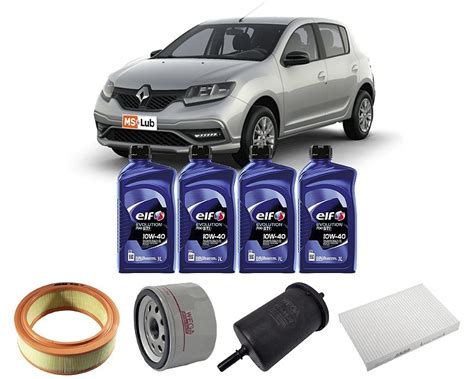 Kit Troca Óleo Elf 10w40 Renault Sandero 1 6 8v MSLub Sua Troca de