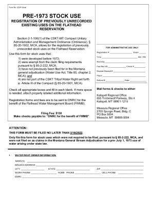 Fillable Online Dnrc Mt CSKT Montana Compact Vs CSKT Claims