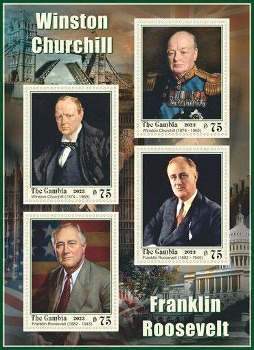 Stamps Winston Churchill And Roosevelt 2023 Year 1 1 Sheets NEW