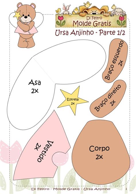 Molde De Ursinho Para Imprimir Ver E Fazer