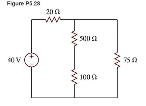 Solved For The Dc Circuit Shown In Figure P Find The