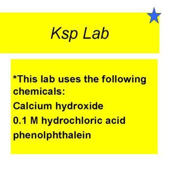 Solubility Product Constant Teaching Resources TPT