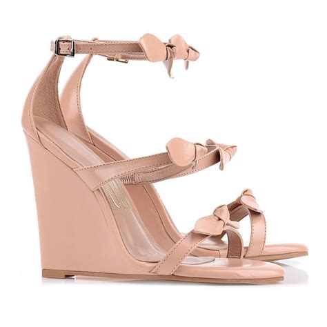 Anabela Alta Nude Uza Shoes Sapatos Femininos