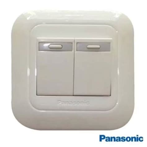 jual panasonic saklar seri double  gang wide series putih wej