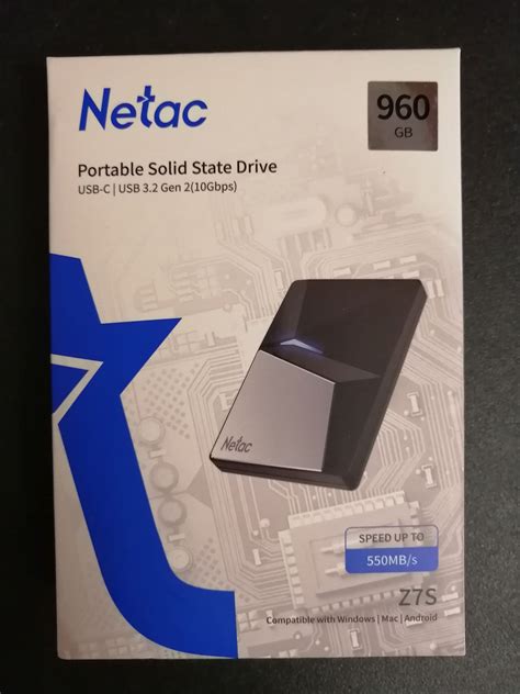 Внешний накопитель SSD Netac Z7S 960GB USB 3.2 Gen 2 Type-C NT01Z7S ...