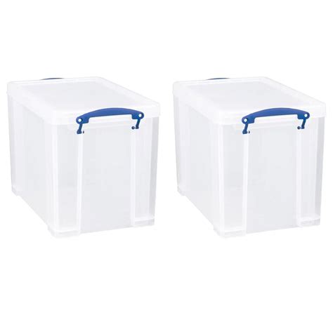 Really Useful Box 19 Liter Plastic Stackable Storage Container w/ Snap ...