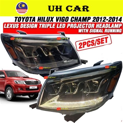 Toyota Hilux Vigo Champ Lexus Design Triple Led Projector