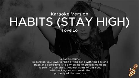 Tove Lo Habits Stay High Karaoke Version YouTube