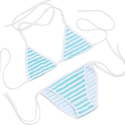 Tomori Japanese Style Cute Sexy Stripe Bikini For Cosplay Blue Amazon Au Clothing