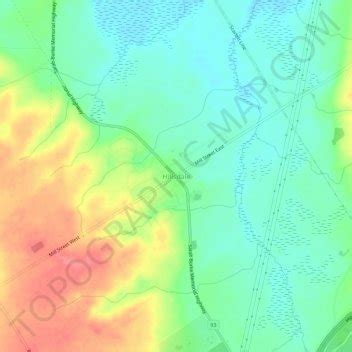 Mapa Topogr Fico Hillsdale Altitude Relevo